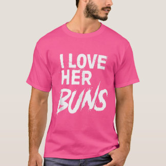 カップル用のマッチトレーニングシャツ – I Love Her B Tシャツ