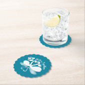 カップル白鳥シルエット反射の水中 ペーパーコースター (インサイチュ)