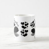 カップル白鳥シルエット反射の水中 モーフィングマグカップ (中央)