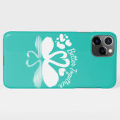 カップル白鳥シルエット反射の水中 iPhoneケース (裏面横)