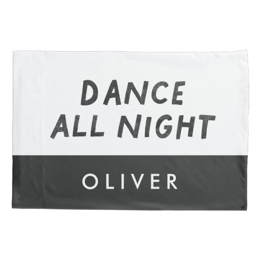 カップル白黒ダンス一晩中一日眠るp 枕カバー (裏面-左)