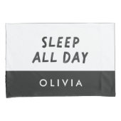 カップル白黒ダンス一晩中一日眠るp 枕カバー (正面右)