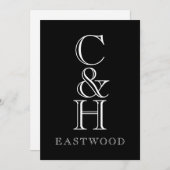 カップル白黒モダンノートカード ノートカード (正面/裏面)