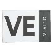 カップル白黒serif loveタイポグラフィpi 枕カバー (正面右)