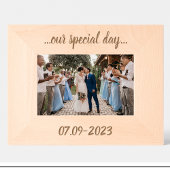 カップル私たちの特別な日カスタムの木製のフォトフレーム レーザー彫刻フレーム