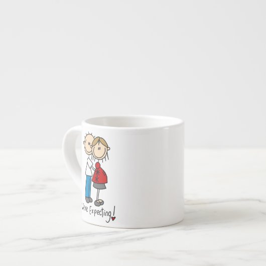 カップル私達はTシャツおよびギフトを期待しています エスプレッソカップ (正面左)