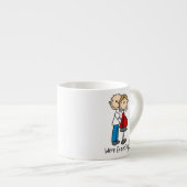 カップル私達はTシャツおよびギフトを期待しています エスプレッソカップ (正面右)