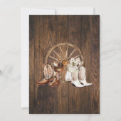 カップル素朴シャワー西カントリー結婚ズ 招待状 (裏面)