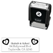 カップル素朴ハート |の結婚差出人住所 セルフインキングスタンプ (インサイチュ)