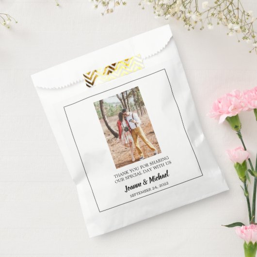 カップル素朴写真ありがとうござ結婚う フェイバーバッグ (封をした状態)