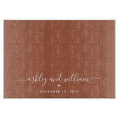 カップル素朴確立された日付スクリプトファームハウス カッティングボード (正面)