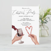 カップル結婚したの手のクリスマスパーティー 招待状 (スタンド正面)