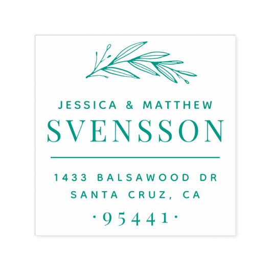 カップル結婚したの新しいアドレスと手引きブランチ セルフインキングスタンプ (デザイン)