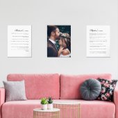 カップル結婚したの結婚誓いと写真 (リビング)