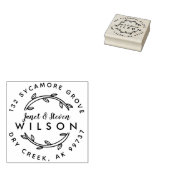 カップル結婚したフルネーム手書きリース ラバースタンプ (押印)