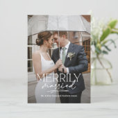 カップル結婚したメリー結婚したリー休日の写真カード シーズンカード (スタンド正面)