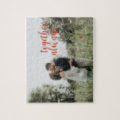 カップル結婚したラバーモダンズ写真パーソナライズされた ジグソーパズル (縦)