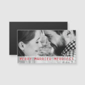 カップル結婚した写真クリスマス (正面/裏面)