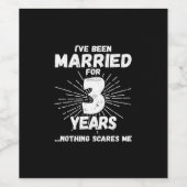 カップル結婚した3年おもしろい3周年 ワインラベル (シングルラベル)
