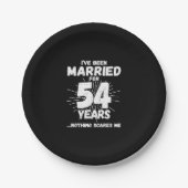 カップル結婚した54年おもしろい54周年 ペーパープレート (正面)