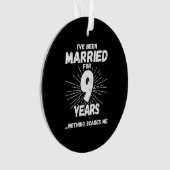 カップル結婚した9年おもしろい9周年 オーナメント (正面)
