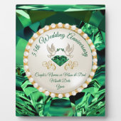 カップル結婚のための55年の記念日のギフト、 フォトプラーク (正面)