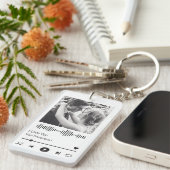 カップル結婚のロマンチックなアニバーサリーミュージックプレーヤー キーホルダー (正面右)