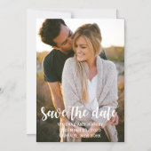 カップル結婚の写真が日付を救う マグネット招待状 (正面)