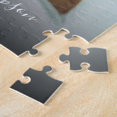 カップル結婚の写真シグネチャースクリプトDIY ジグソーパズル (側面)