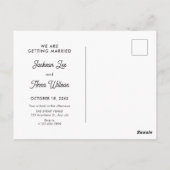 カップル結婚の写真ユニーク ポストカード (裏面)