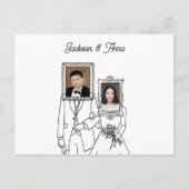 カップル結婚の写真ユニーク ポストカード (正面)