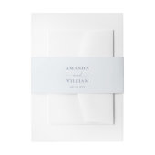 カップル結婚の名前とダスティブルーのベリーバンド 招待状ベリーバンド (正面例)