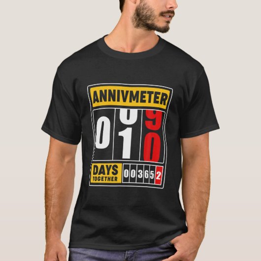 カップル結婚の夫Wifのための10周年 Tシャツ (正面)