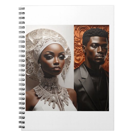カップル結婚の服装2スパイラルフォトノートブック ノートブック (正面)