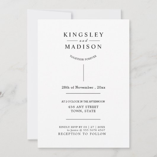 カップル結婚の物語が新しい叙事詩を始める 招待状 (裏面)