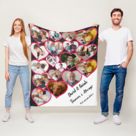 カップル結婚の記念写真集 フリースブランケット