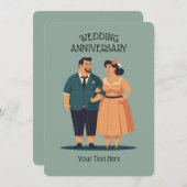 カップル結婚の記念日招待状 招待状 (正面/裏面)