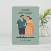 カップル結婚の記念日招待状 招待状 (スタンド正面)