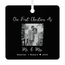 カップル結婚の贈り物の私たちの初めてのクリスマス結婚した