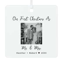 カップル結婚の贈り物初めてのクリスマスミスター&ミセス