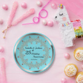 カップル結婚への25周年の贈り物 ペーパープレート (パーティー)
