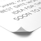 カップル結婚アイディアの日付エレガントブライダルシャワー ポスター (角)