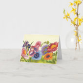 カップル結婚カードの結婚した願い カード (黄色い花)