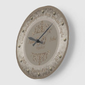 カップル結婚コングラート50周年記念品 ラージ壁時計 (傾斜)