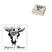 カップル結婚ズ文房具パーソナライズされたボホシック ラバースタンプ (押印)