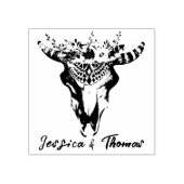 カップル結婚ズ文房具パーソナライズされたボホシック ラバースタンプ (インプリント)