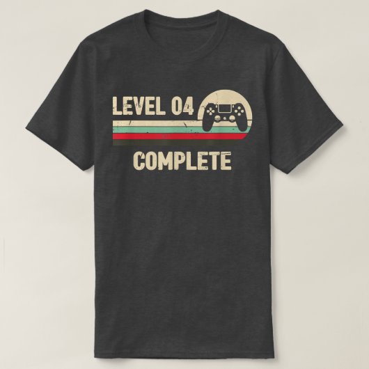 カップル結婚レベル4の4周年記念の完了 Tシャツ (デザイン正面)
