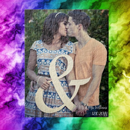 カップル結婚婚約の写真、カスタム贈り物 ジグソーパズル