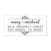 カップル結婚差出人住所ミニマエレガントリスト セルフインキングスタンプ (デザイン)