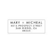 カップル結婚差出人住所ミニマエレガントリスト セルフインキングスタンプ (デザイン)